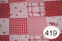 rot Patchwork mit Rosen