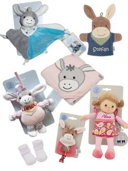 Sterntaler Figuren Kuscheltuch, Socken, Spieluhr, Badetuch und Waschhandschuh