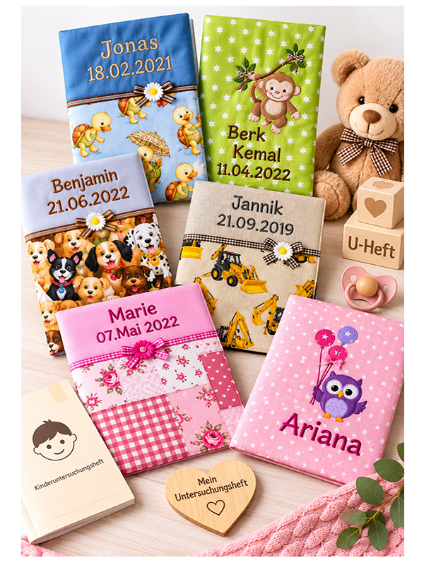 U-Heft-Hüllen mit Namen – personalisiert