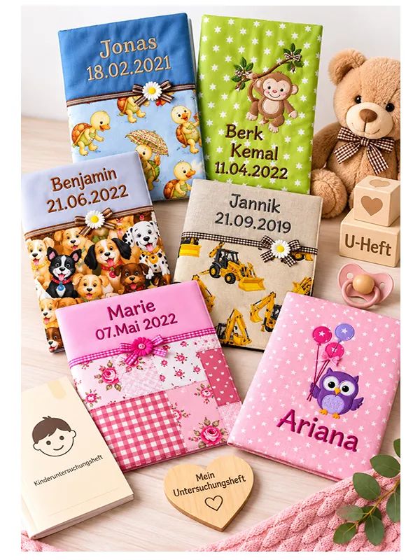 U-Heft-Hüllen mit Namen – personalisiert