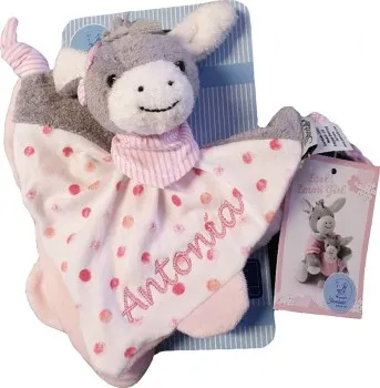 Emmi Girl Schmusetuch von Sterntaler in weiss rosa mit Namen bestickt
