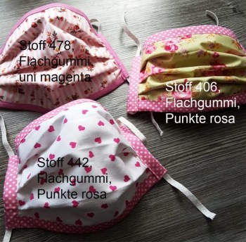 Behelfsmaske mit Nasenbügel mit Gummi