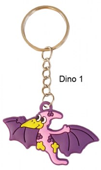 Schlüsselanhänger Dino mit Flügeln in lila