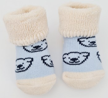 Söckchen von Sterntaler in hellblau, beige, dunkelblau mit Teddy