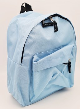 Kinderrucksack hellblau seitlich stehend