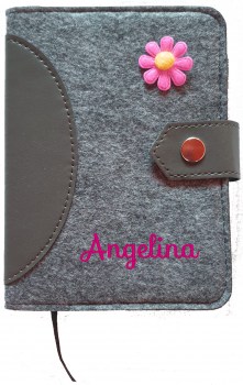 Notizbuch mit Name Blume pink