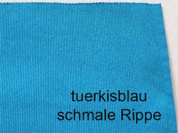 Platzdeckchen tuerkisblauschmale Rippe