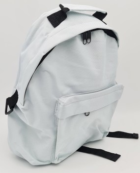 Kinderrucksack grau mit seitlicher Befestigung
