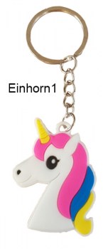 Schlüsselanhänger Einhorn nur Kopf