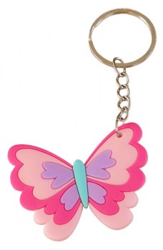Schlüsselanhänger Schmetterling in rosa, pink und lila