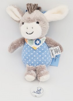 Spieluhr Esel Emmi von Sterntaler mit der Melodie LaLeLu mit einem Halstuch