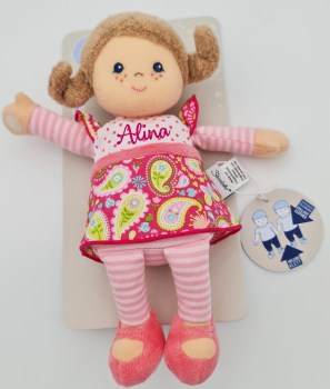 Sterntaler Puppe Gesa mit Name in pink bestickt