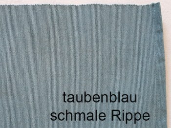 Platzdeckchen taubenblau schmale Rippe