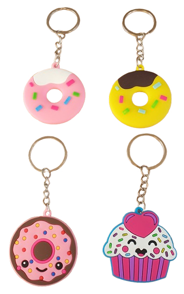 Schlüsselanhänger verschiedene Donats und Muffins